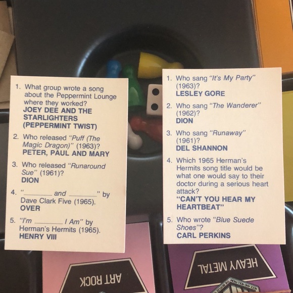 1985,s Rock Trivia Board game cards are like new - Picture 4 of 6